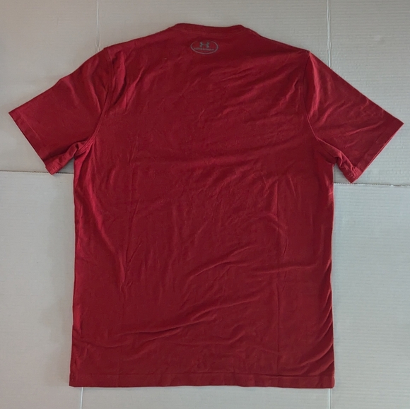 UNDER ARMOUR HEAT GEAR T-SHIRT RED MEN'S MEDIUM - Picture 2 of 6